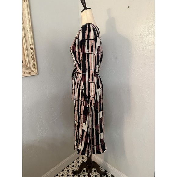 Anthropologie The Odells Eva Wrap Dress Museo Stripe Small - Picture 7 of 10